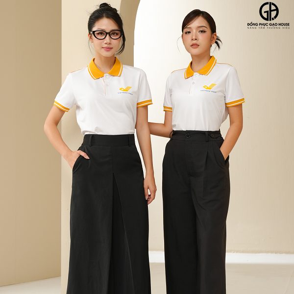 Áo phông đồng phục công ty màu trắng