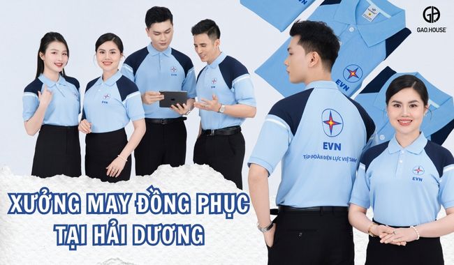 xưởng may áo đồng phục tại Hải Dương