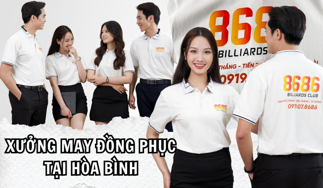 Xưởng may áo đồng phục tại Hòa Bình
