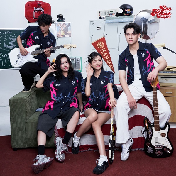 may áo sơ mi đồng phục lớp