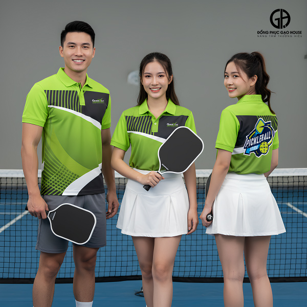 Áo Đồng Phục Pickleball Màu Xanh Lá