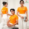 áo đồng phục công ty màu cam