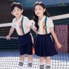 áo đồng phục mầm non có cổ màu trắng kem