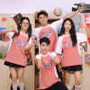 áo phông lớp màu hồng phối trắng class 03