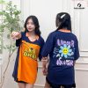 áo polo lớp màu cam phối xanh