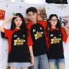 áo polo lớp màu đen phối cầu vai đỏ