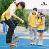 áo polo lớp màu vàng phối trắng xanh lá