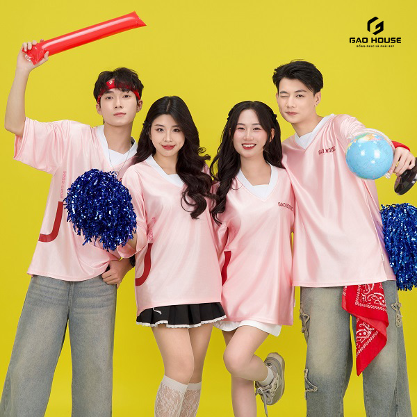 đồng phục lớp màu hồng gbling