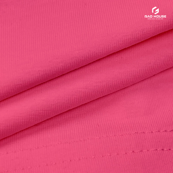 vải cotton may áo lớp màu hồng 