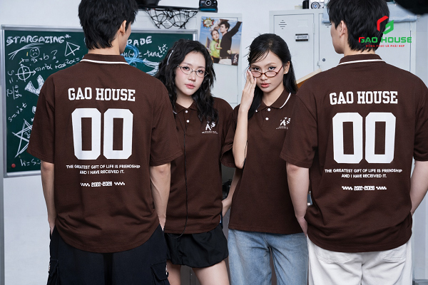 Áo lớp đồng phục màu nâu