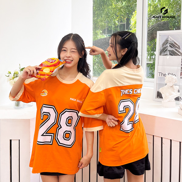 áo lớp màu cam giá rẻ