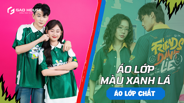 áo lớp màu xanh lá
