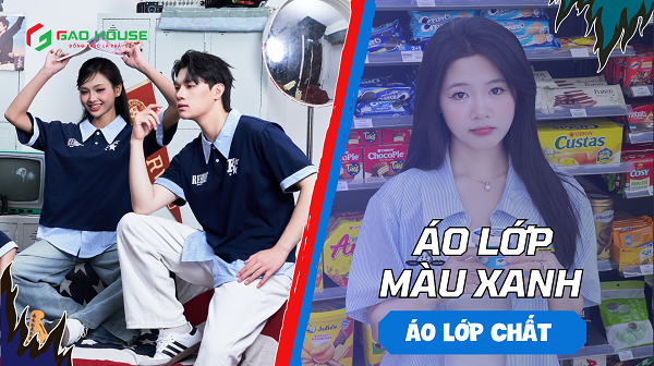 áo lớp màu xanh