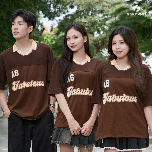 áo lớp nâu cổ trụ v