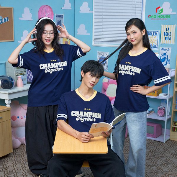 áo lớp xanh than sportemix
