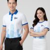 đồng phục doanh nghiệp 3d màu trắng xanh