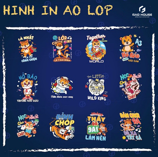 logo đồng phục lớp màu xanh than