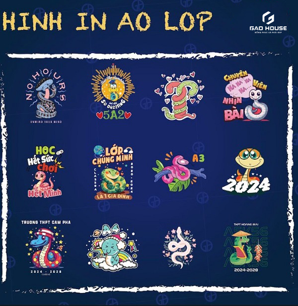logo đồng phục lớp màu xanh than