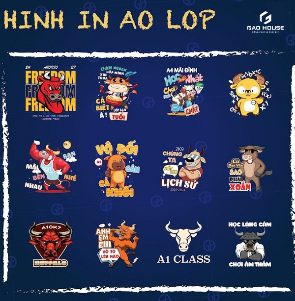 logo đồng phục lớp màu xanh than