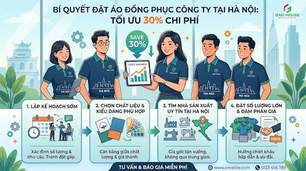Bí quyết may đồng phục công ty tại Hà Nội