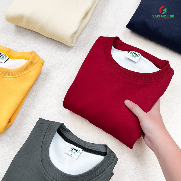 vải nỉ 2 da may áo đồng phục lớp màu đỏ mận