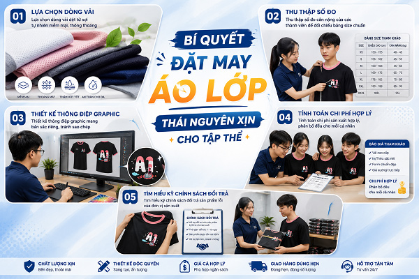 bí quyết đặt may áo lớp tại thái nguyên giá tốt