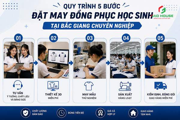 đặt may áo đồng phục lớp tại bắc giang