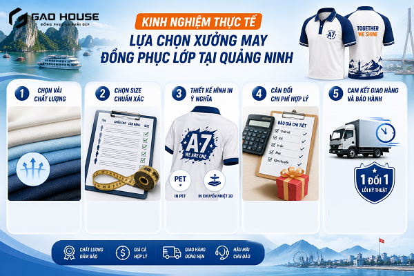 kinh nghiệm chọn xưởng may áo lớp quảng ninh uy tín
