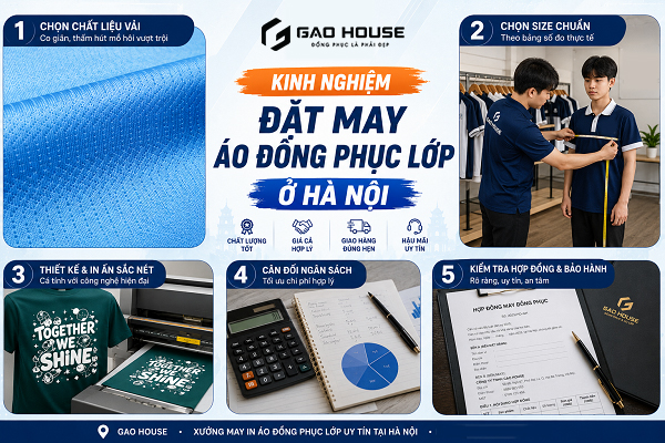 kinh nghiệm may áo lớp ở hà nội 