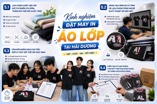 kinh nghiệm may áo lớp tại hải dương
