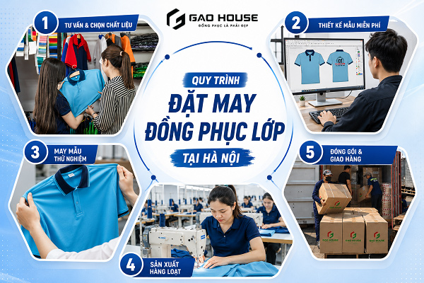 quy trình may áo đồng phục lớp tại hà nội 