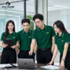áo phông đồng phục màu xanh rêu