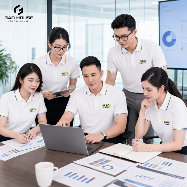 áo polo đồng phục công ty màu trắng