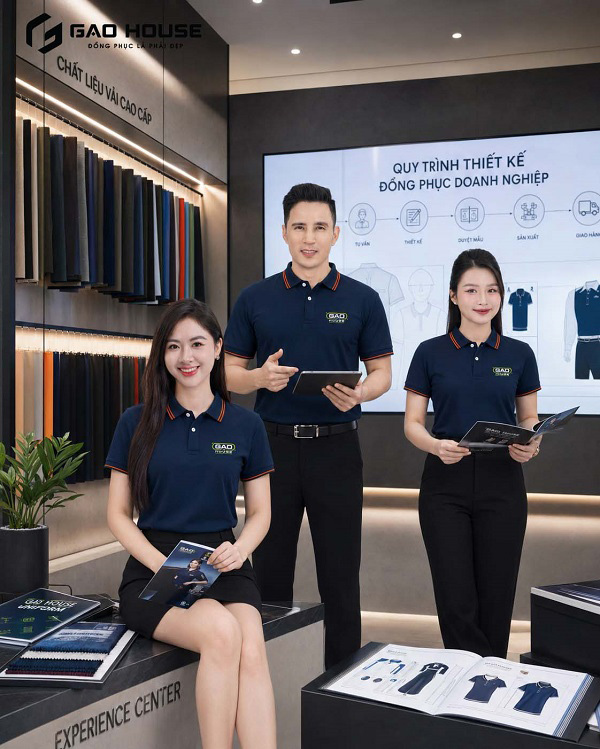áo polo đồng phục màu xanh than