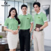áo thun đồng phục màu xanh mint