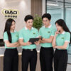 đồng phục công ty màu xanh bạc hà