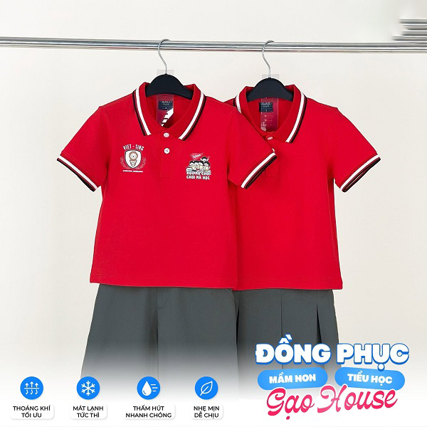 Tập thể học sinh lớp 5A mặc áo đồng phục tri ân thầy cô cuối cấp