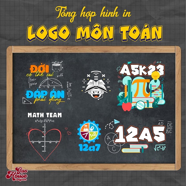 Mẫu hình in logo cho các lớp 7D4 7D5 và 7D6 năng động