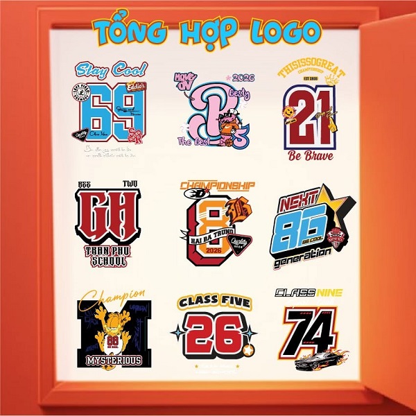 Thiết kế logo lớp 7C trẻ trung giàu cảm hứng sáng tạo nghệ thuật