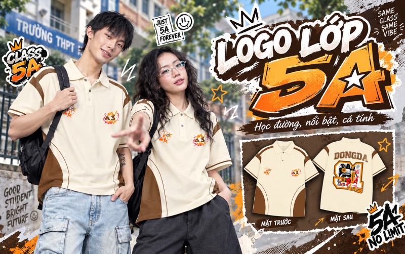 Logo áo lớp 5a